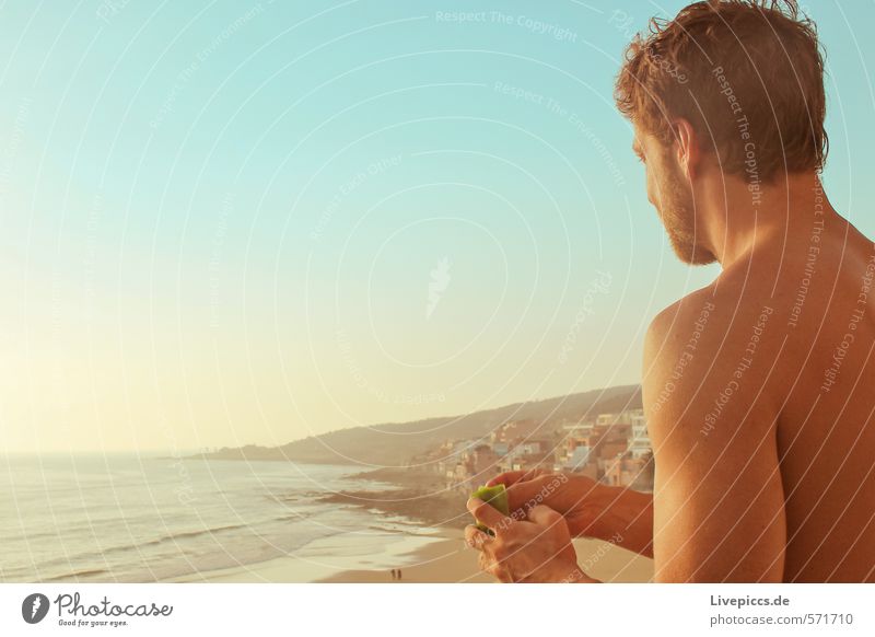 ...kochen mit Ausblick Ferien & Urlaub & Reisen Sonne Strand Meer Insel Wellen Mensch maskulin 1 30-45 Jahre Erwachsene Umwelt Natur Landschaft Himmel