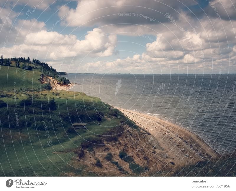 traum vom fliegen Natur Landschaft Urelemente Sand Luft Wasser Himmel Wolken Sommer Klima Klimawandel Schlucht Wellen Küste Strand Fjord Nordsee Insel Fur