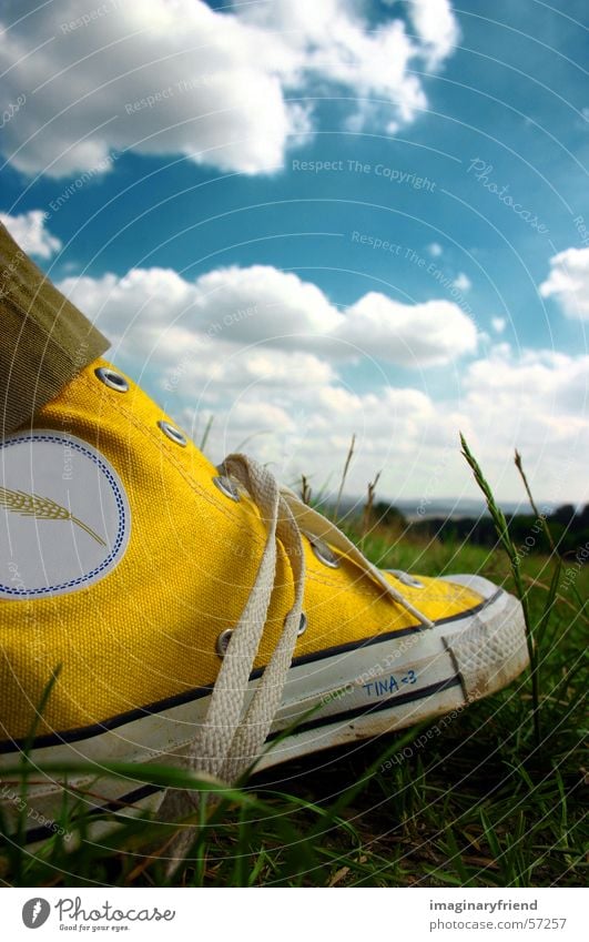 chucks Chucks Länder Schuhe Wolken Gras Wiese Himmel country