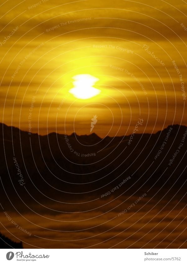 Sonnenuntergang Österreich Wolken Berge u. Gebirge Schnee König der Löwen