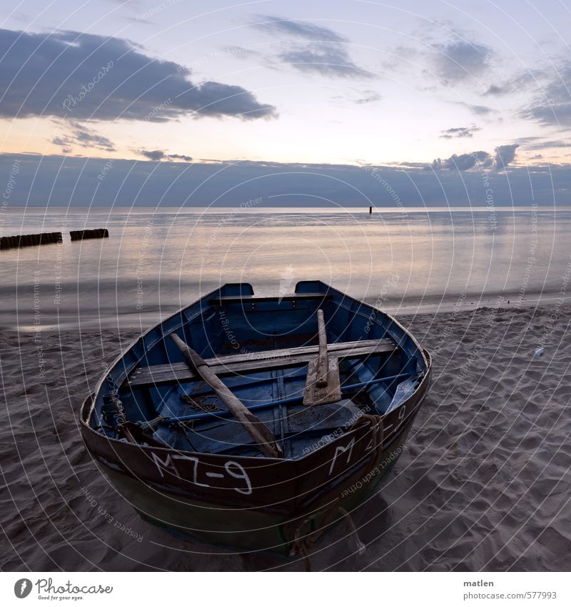 Kahn Landschaft Sand Wasser Himmel Wolken Nachthimmel Horizont Sonnenaufgang Sonnenuntergang Wetter Schönes Wetter Küste Strand Meer Bootsfahrt Fischerboot