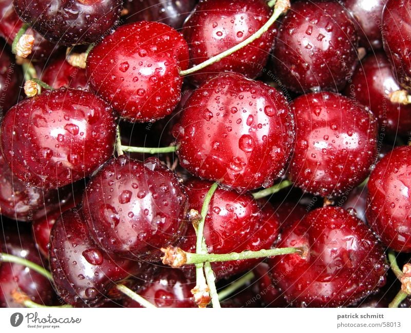 Cherries Kirsche frisch rot nass lecker Frucht cherry