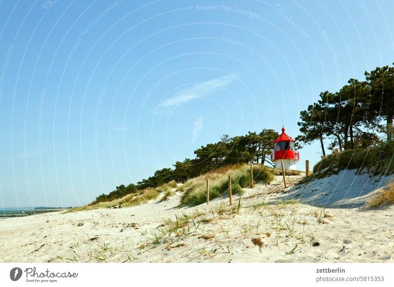 Hiddensee - Leuchtturm auf dem Gellen ferien ferne grieben hiddensee horizont insel mecklenburg meer mv neuendorf ostsee reise sandstrand sehnsucht sommer sonne