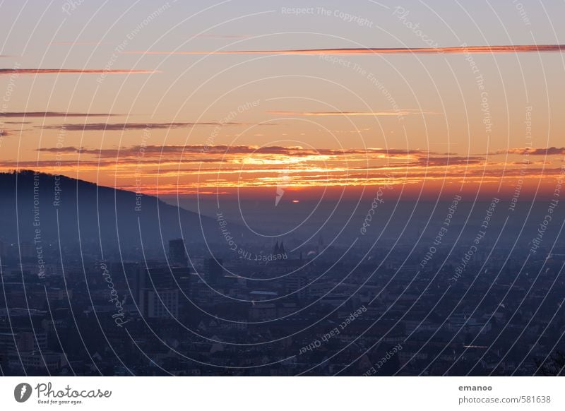 Freiburgabend II Ferien & Urlaub & Reisen Tourismus Freiheit Städtereise Sonne Berge u. Gebirge Natur Landschaft Himmel Wolken Sonnenaufgang Sonnenuntergang