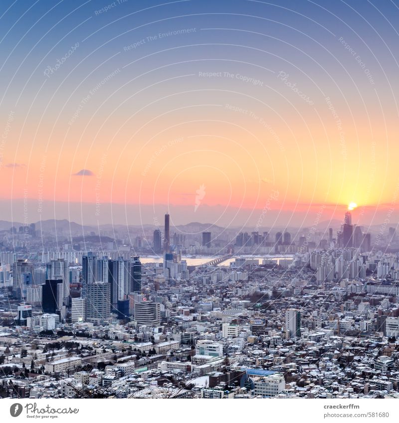 Seoul Süd Korea Stadt Hauptstadt Skyline Haus Hochhaus Ferien & Urlaub & Reisen träumen Häusliches Leben Abenteuer ästhetisch N Tower Farbfoto Gedeckte Farben