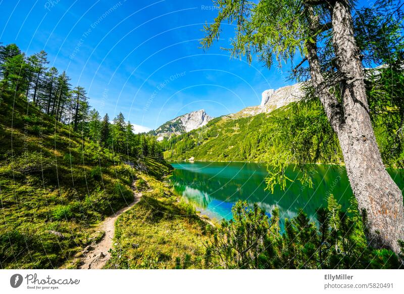 Steirersee, Tauplitzalm. Landschaft am Bergsee in der Steiermark. Österreich See Natur Idylle Berge u. Gebirge Ferien & Urlaub & Reisen Erholung Schönes Wetter