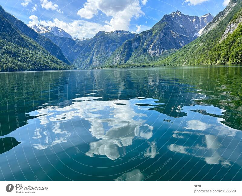 Königssee Berchtesgaden Natur Landschaft Berge u. Gebirge Alpen Bayern See Wasser Berchtesgadener Alpen Tourismus wandern Erholung Berchtesgadener Land Tag