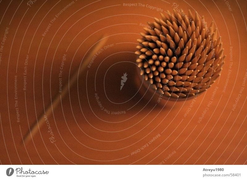 Holzig Zahnstocher dünn braun Physik Sauberkeit Tisch Wärme Spitze atreyu Ernährung