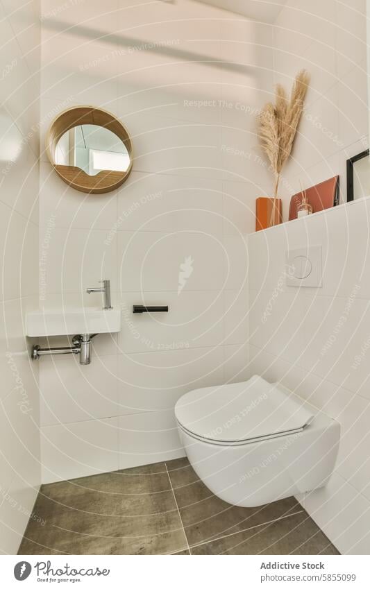 Modernes minimalistisches weißes Badezimmer in der Spoorlaan, Niederlande Innenbereich modern Design spoorlaan heimwärts Dekor Zeitgenosse elegant Vorrichtung