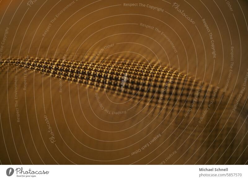 Muster und Falten (Makroaufnahme eines Hosenstoffs) Stoff Material Bekleidung Textil Detailaufnahme Baumwolle