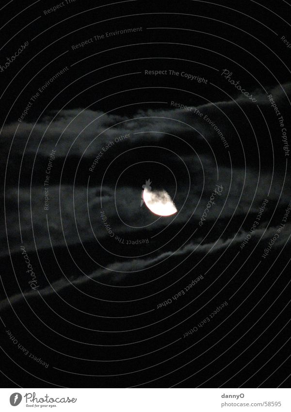 Mond Nacht Wolken hell & dunkel