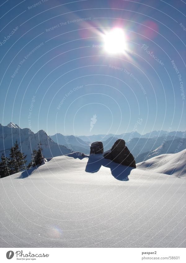 damülzsonne weiß Luft Schweiz Österreich Ferien & Urlaub & Reisen schön Sonne Schnee Berge u. Gebirge frei Landschaft