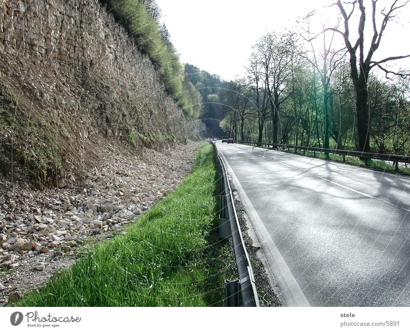 Strasse nach Tuttlingen Steinbruch Verkehr Straße