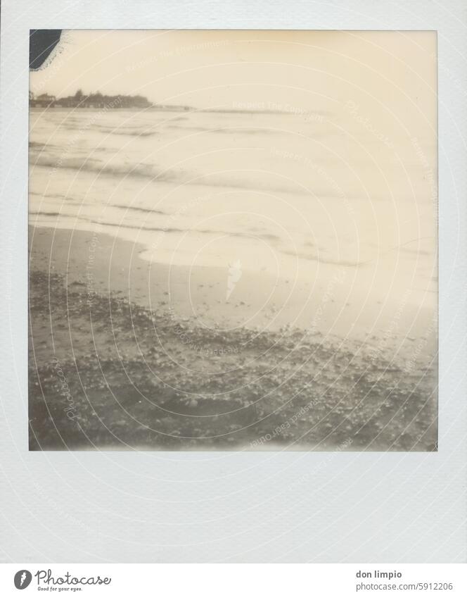 Ostseeküste Kalifornien Küste Meer Strand ostseeküste Landschaft Horizont Wellen Sand Wasser Polaroid Ferien & Urlaub & Reisen Tourismus Außenaufnahme