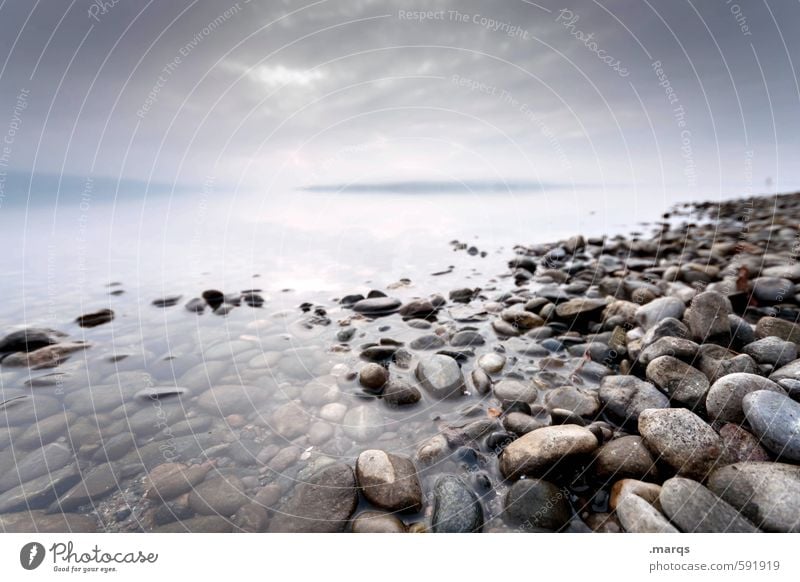 Kiesel Ausflug Abenteuer Ferne Umwelt Natur Landschaft Urelemente Wasser Himmel Wolken Horizont Sonnenlicht Klima Seeufer Bodensee Kieselsteine Kieselstrand