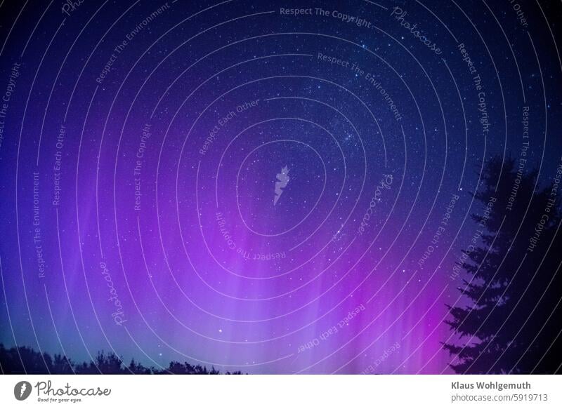 Polarlicht am 12.8.2024 , im Hintergrund das Sternbild Perseus Nordlicht Sternenhimmel Nachthimmel Landschaft Himmel Astronomie Langzeitbelichtung sternenklar