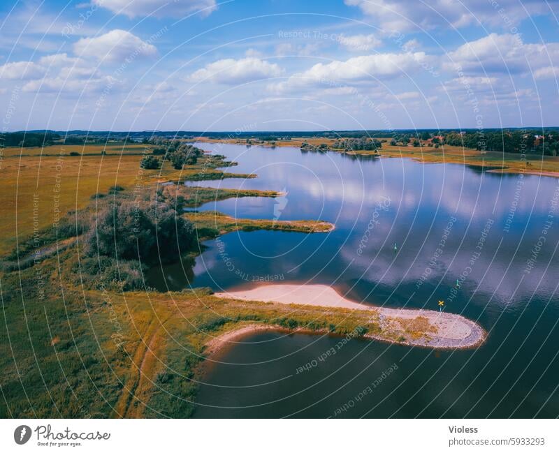 Grömitz Elbe Dömitz Sommer Ufer Wolken Spiegelung