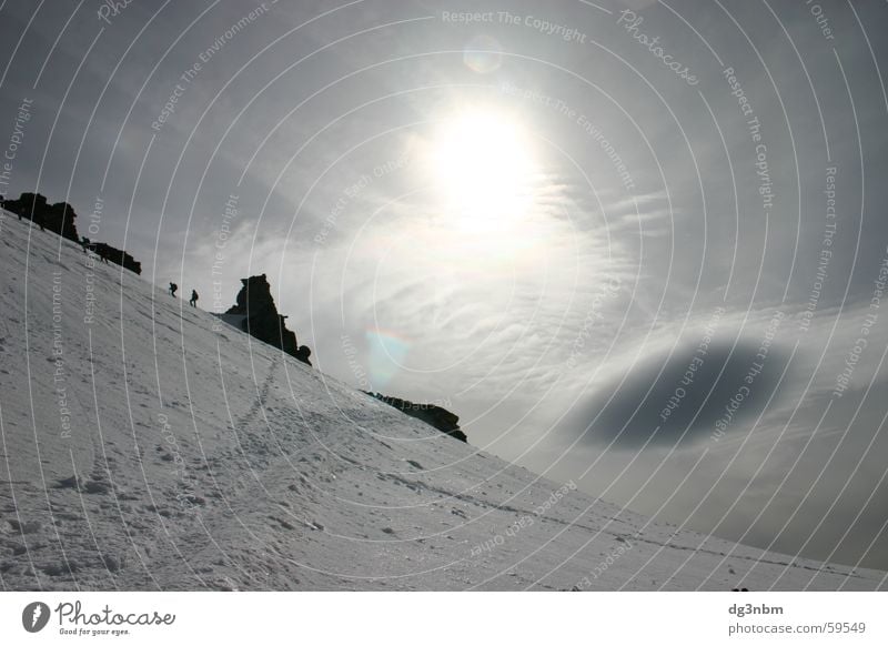 Wolke über Gletscher Wolken Bergsteigen Sonne Berge u. Gebirge Felsen Eis