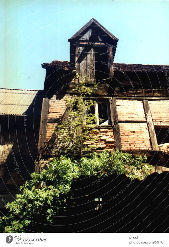 hinterhof Hinterhof Ruine Architektur altes haus fachwerkbau