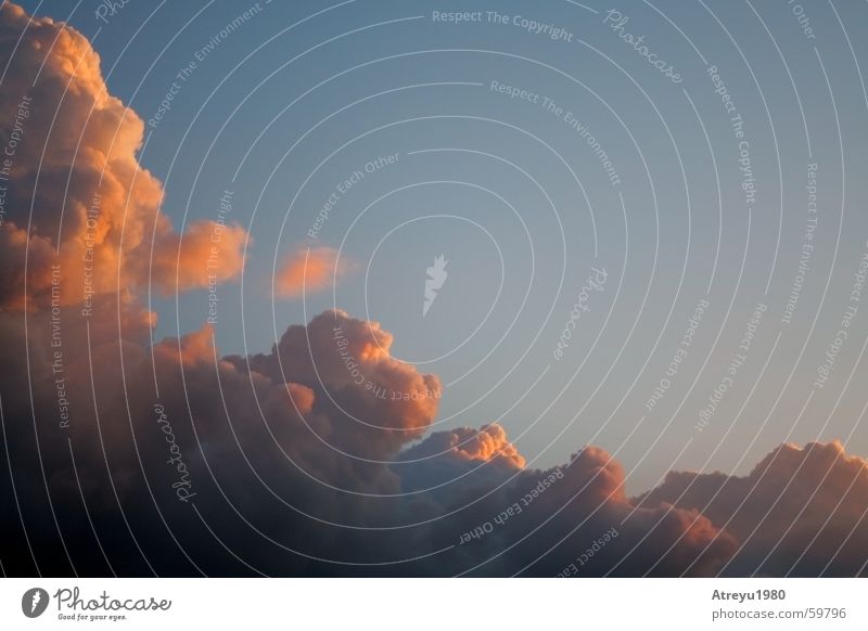 heiter bis wolkig Unwetter Wolken Sonnenuntergang Sturm bedrohlich Himmel Regen Gewitter Wetter atreyu blau Abend