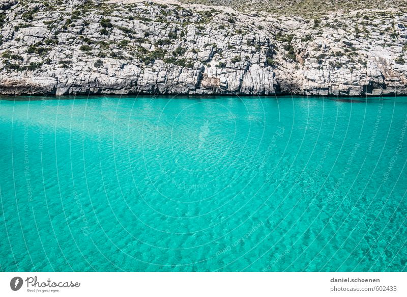 neulich auf Malle Ferien & Urlaub & Reisen Sommer Sommerurlaub Meer Insel Wellen Schwimmen & Baden Wasser Küste Bucht blau türkis mehrfarbig Außenaufnahme