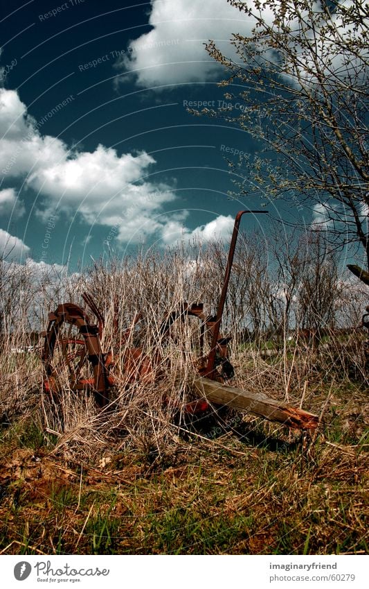 farmer's toy total depri Länder Gras Baum Wolken country Landschaft Himmel