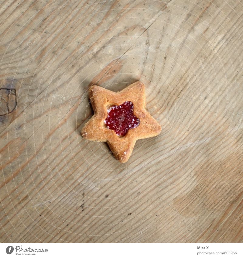 Nach dem Fest... Lebensmittel Teigwaren Backwaren Süßwaren Marmelade Ernährung Kaffeetrinken klein lecker süß Stern (Symbol) Plätzchen Weihnachtsgebäck