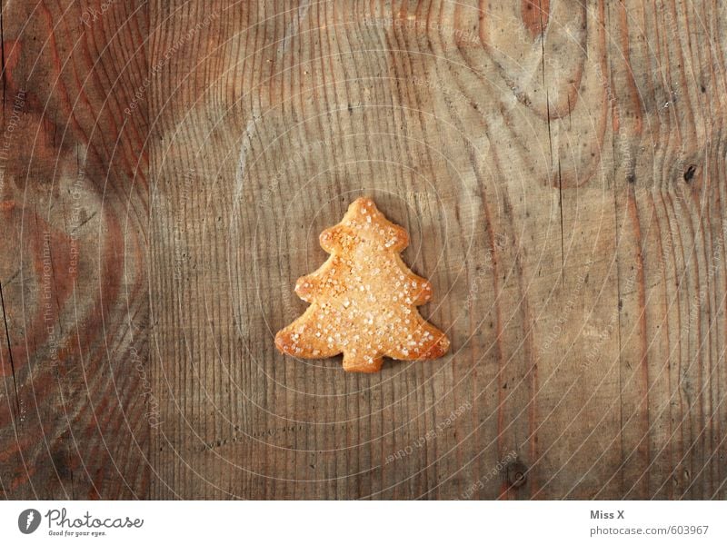 Nach dem Fest ist vor dem Fest Lebensmittel Teigwaren Backwaren Süßwaren Ernährung Kaffeetrinken klein lecker süß Weihnachtsbaum Plätzchen Weihnachtsgebäck Holz