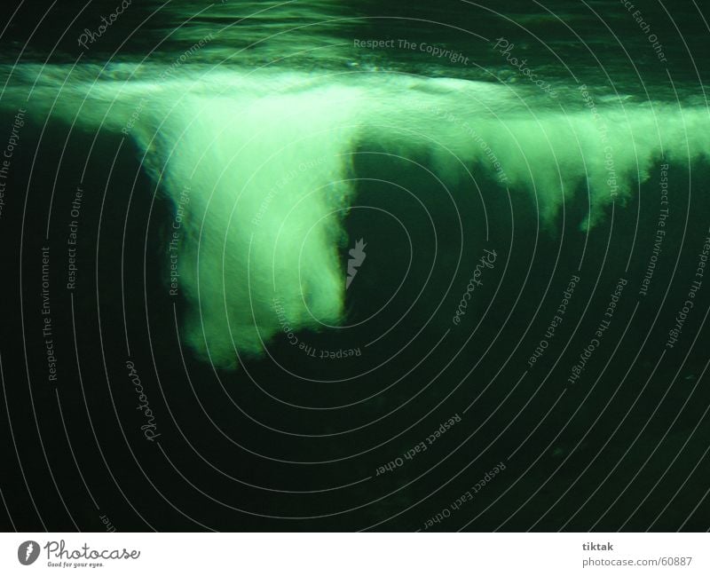 Im Rausch der Tiefe Luftblase Aquarium grün Sauerstoff Unterwasseraufnahme tauchen Meer unheimlich geheimnisvoll mystisch Wasser