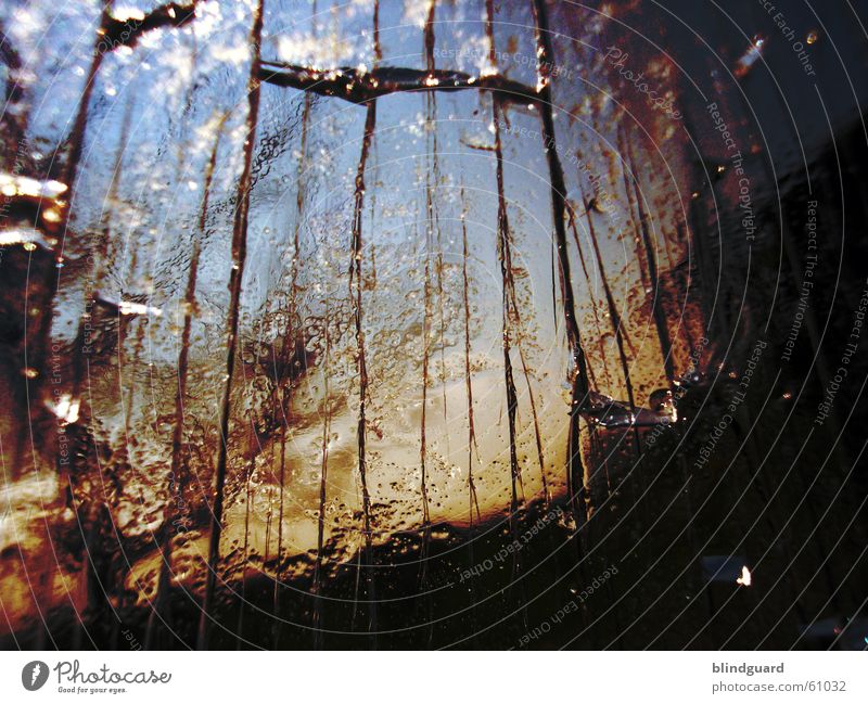 Broken Dreams Sonnenuntergang Splitter rot Glas sun blau burst Flasche bottle