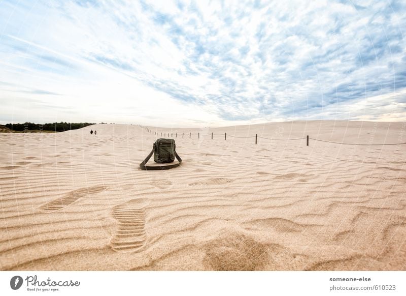 Spuren im Sand Freiheit Düne Strand &#321;eba &#321;&#261;cka Góra S&#322;owi&#324;ski Park Narodowy Polen Pommern Europa wandern Fernweh ruhig Erholung