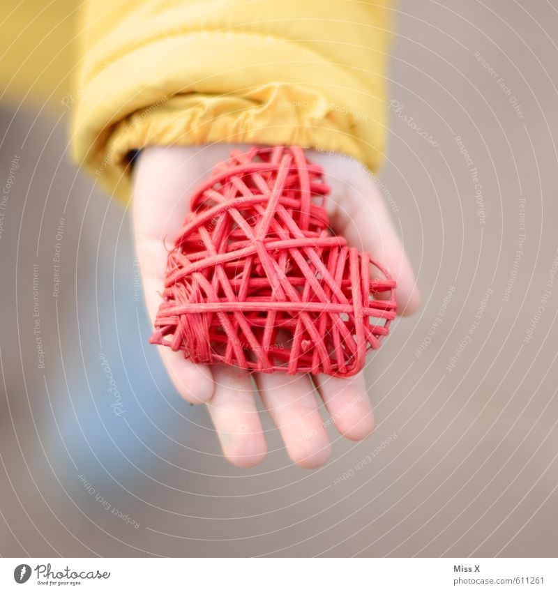 von Herzen Valentinstag Muttertag Mensch Kind Kleinkind Hand 1 1-3 Jahre 3-8 Jahre Kindheit rot Gefühle Stimmung Liebe Verliebtheit Romantik Freundschaft