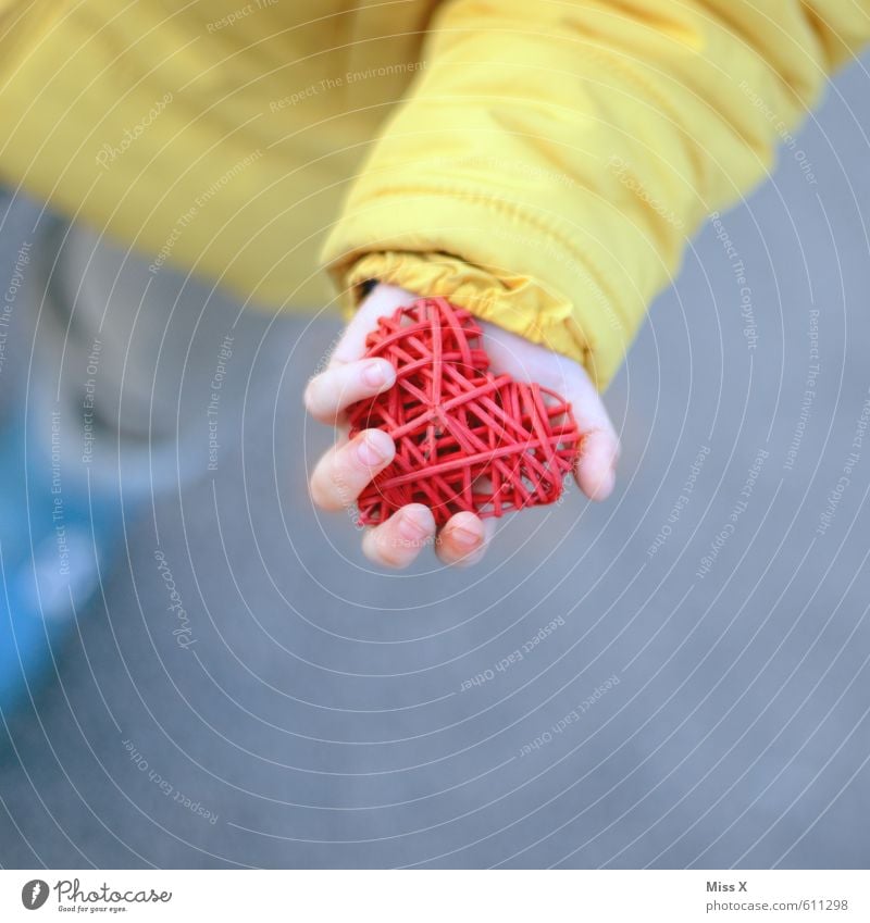 Herz in der Hand Valentinstag Muttertag Mensch Kind Kleinkind 1 1-3 Jahre 3-8 Jahre Kindheit rot Gefühle Stimmung Sympathie Freundschaft Liebe Verliebtheit