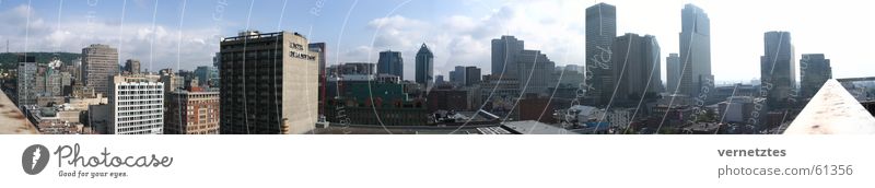 Skyline Montreal Kanada Hochhaus Wolken Licht Panorama (Aussicht) monteal groß Panorama (Bildformat)