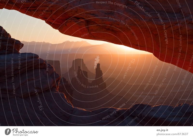 Im Fotografenhimmel harmonisch ruhig Meditation Ferien & Urlaub & Reisen Abenteuer Ferne Natur Landschaft Horizont Sonnenaufgang Sonnenuntergang Felsen Schlucht