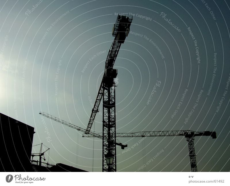 Pariser Platz Himmel cranes sky blue