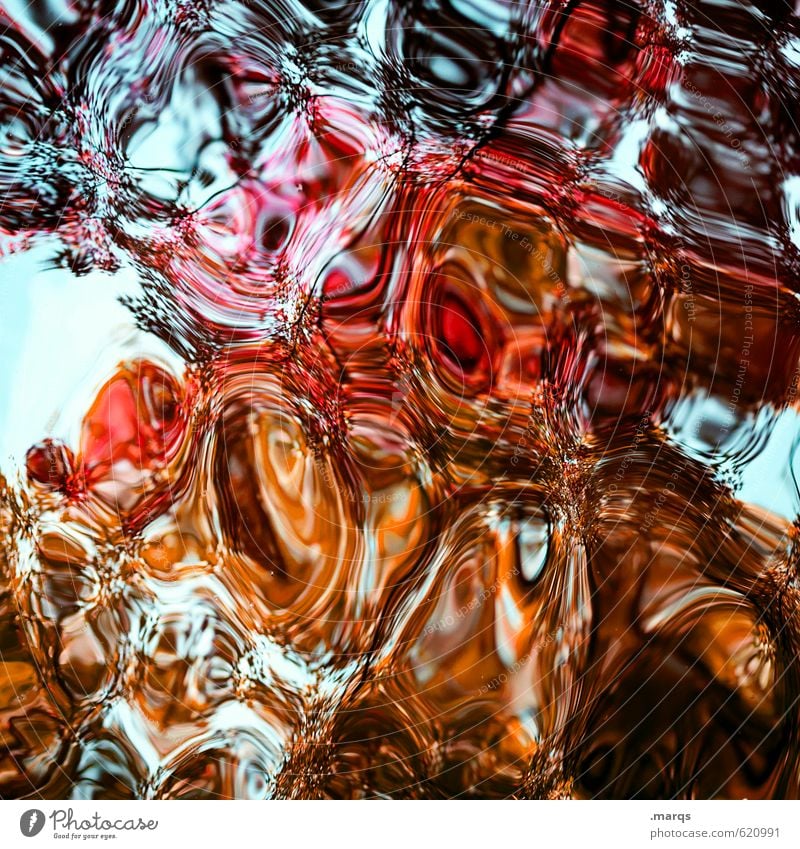 Liquid Stil Design Wasser außergewöhnlich schön elegant Natur verrückt Flüssigkeit Farbe Hintergrundbild Verzerrung Farbfoto mehrfarbig Außenaufnahme