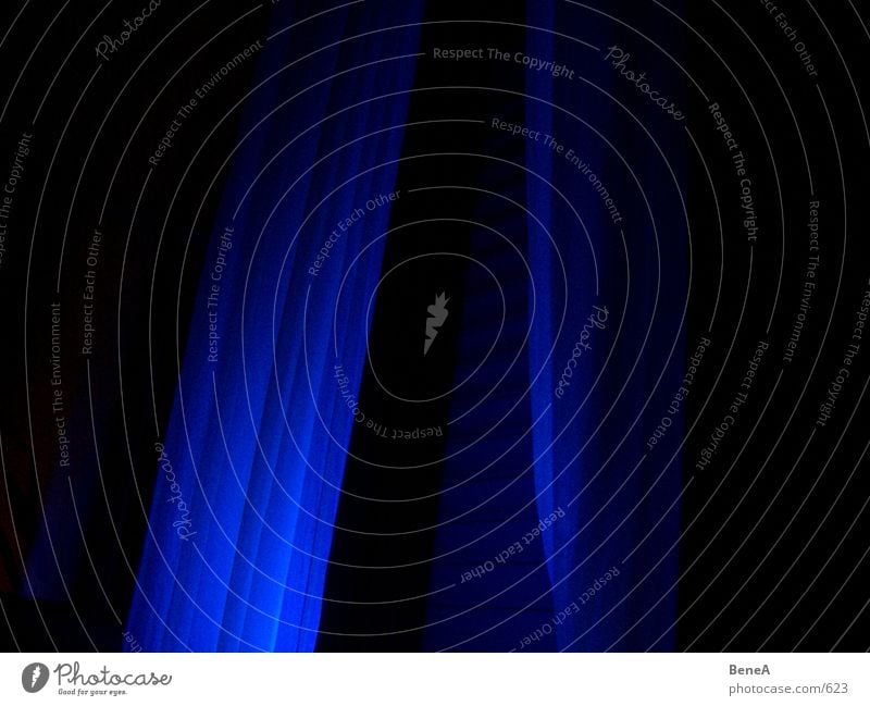 Vorhang Sonnenlicht Nacht Stoff Licht dreidimensional Wohnzimmer Dekoration & Verzierung Möbel blau Linie Strukturen & Formen Schatten Lichterscheinung