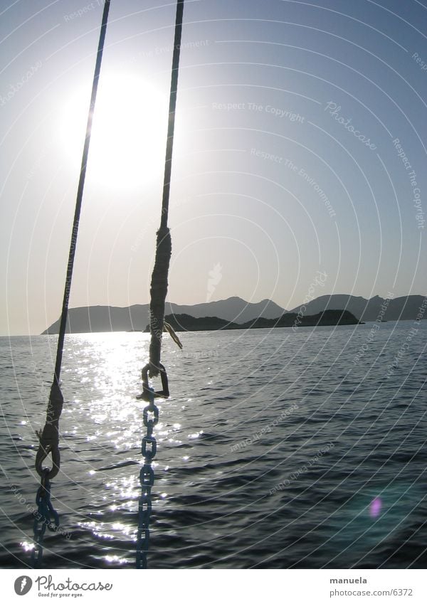 Meeresglitzern Türkei Kas Kekova Ferien & Urlaub & Reisen Wasserfahrzeug Bootsfahrt Sonne Himmel