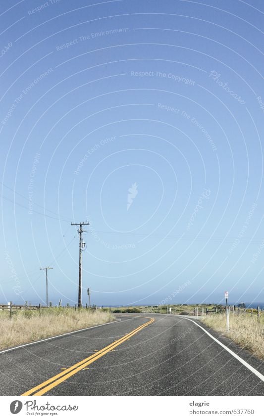 California State Route 1 Horizont Sommer Schönes Wetter Sträucher Küste Meer california  route 1 big sur Stars and Stripes Nordamerika Amerika Autofahren Straße