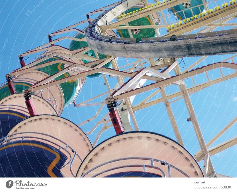 Heringstage Riesenrad Jahrmarkt Sommer karussel Blauer Himmel Sonne in Kiel