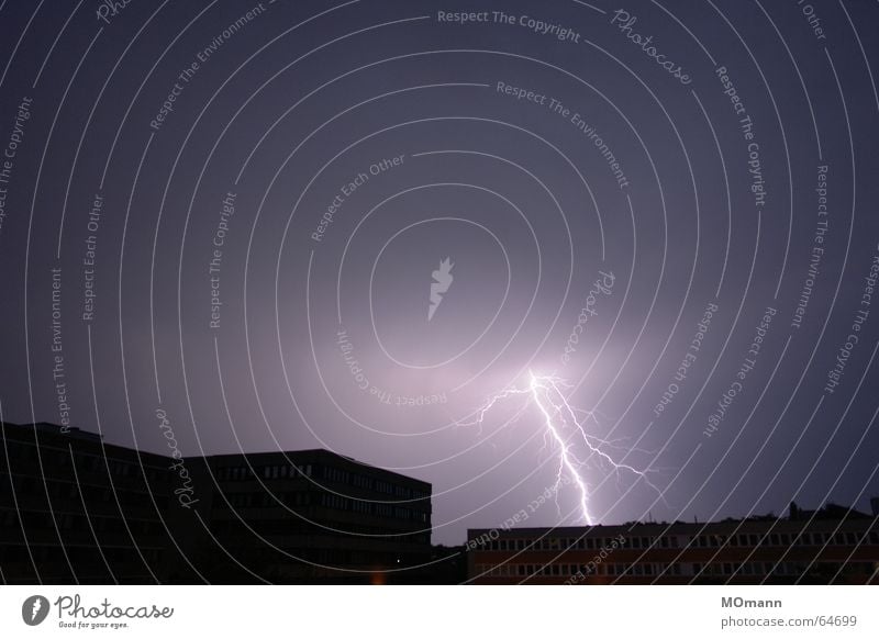 Donnerwetter Blitze Nacht Wolken Gewitter Himmel