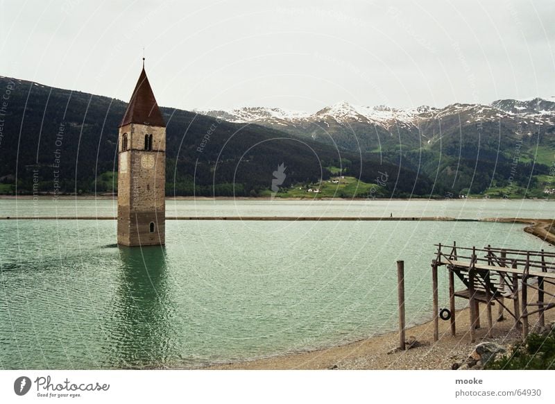 Tower Stausee Turm Religion & Glaube Wasser Berge u. Gebirge