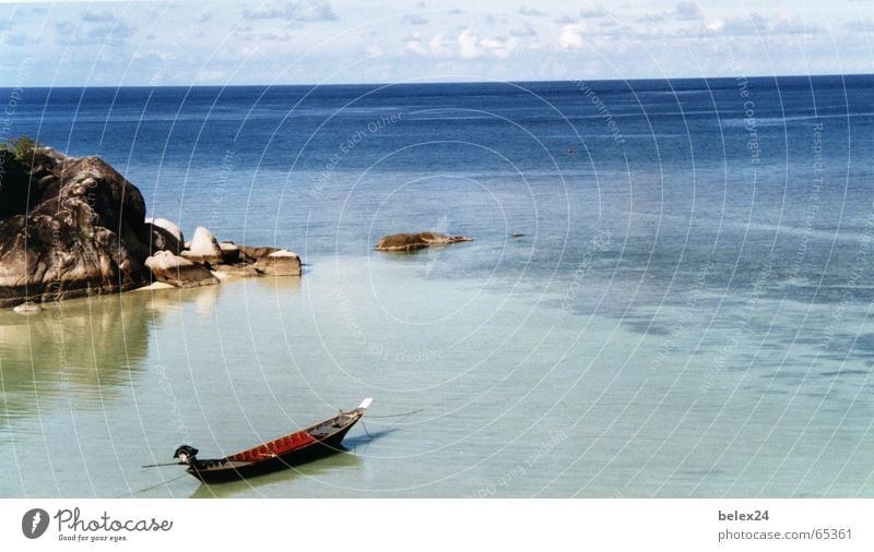 Genuss Wasserfahrzeug Meer ruhig Gelassenheit Thailand Einsamkeit Erinnerung Insel Im Wasser treiben