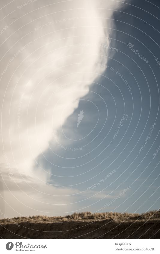 Sylt III Umwelt Natur Landschaft Himmel Wolken Nordsee Meer Düne Deutschland Europa blau braun weiß Ferne Farbfoto Außenaufnahme Menschenleer Tag