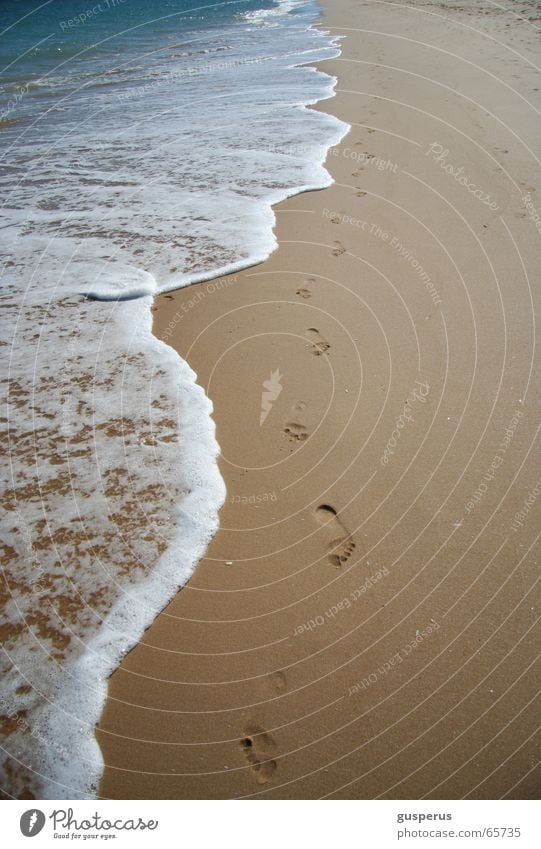 allein auf 1ner Insel Meer Brandung Strand Einsamkeit Erfrischung Sommer Ferien & Urlaub & Reisen ruhig Rauschen Wellen Ebbe Sand Wasser enspannung