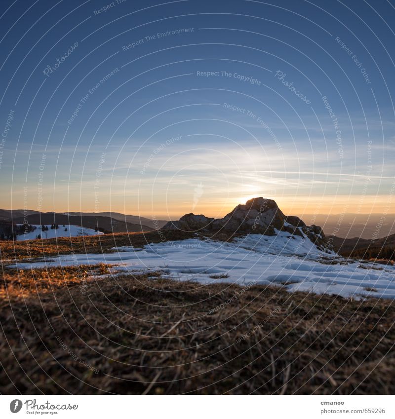 Im Schwarzwald (fast) ganz oben Ferien & Urlaub & Reisen Ausflug Freiheit Winter Schnee Berge u. Gebirge wandern Natur Landschaft Himmel Sonne Sonnenaufgang