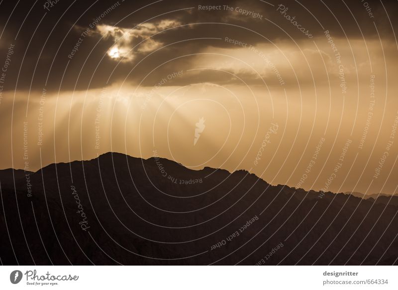 überirdisch Ferien & Urlaub & Reisen Tourismus Abenteuer Ferne Safari Berge u. Gebirge Himmel Wolken Sonne Sonnenaufgang Sonnenuntergang Sonnenlicht Klima