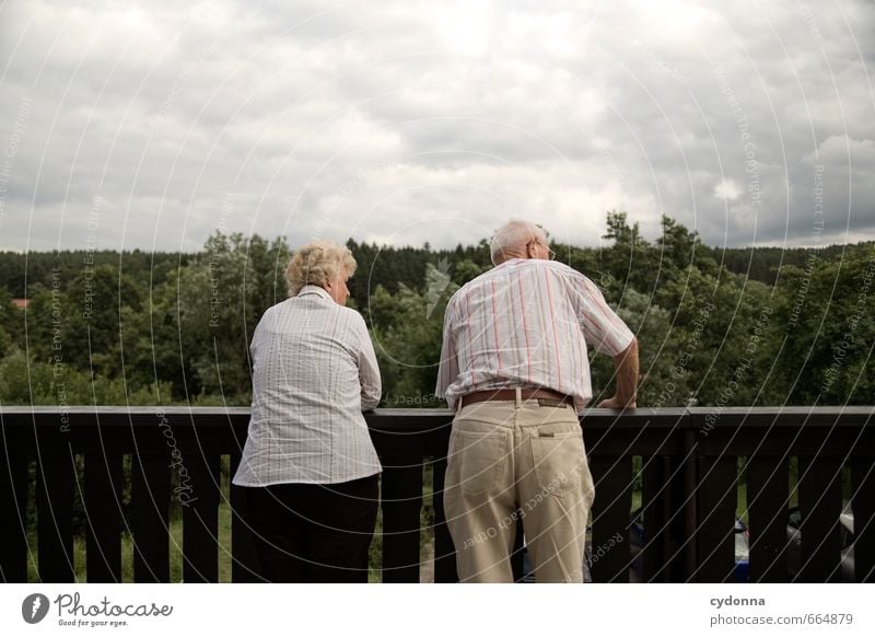 Geschichten hinterm Gartenzaun Gesundheit Leben Erholung Mensch Weiblicher Senior Frau Männlicher Senior Mann Paar 2 45-60 Jahre Erwachsene 60 und älter Umwelt