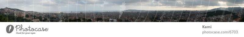 Panorama Barcelona Meer Panorama (Aussicht) Stadt Europa groß Panorama (Bildformat)